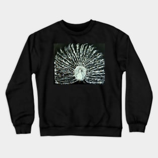 White and Gold Peacock Crewneck Sweatshirt